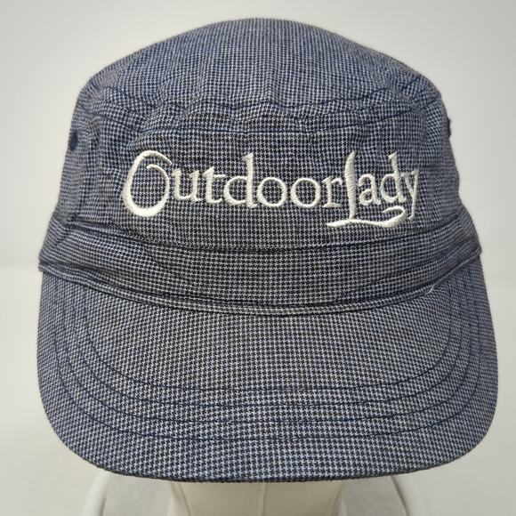 Outdoor Lady Strapback Cadet Army Cap Blue One Size Adjustable Cotton District - Picture 2 of 10